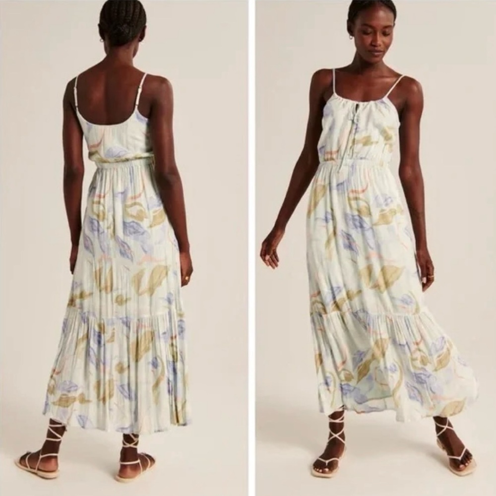 NWOT Abercrombie & Fitch Easy Waist Midaxi Dress, Size Small Petite
